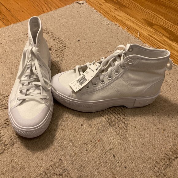 Adidas Nizza Trek Platform Sneakers – White with Gum Sole – NWT - Picture 5 of 5